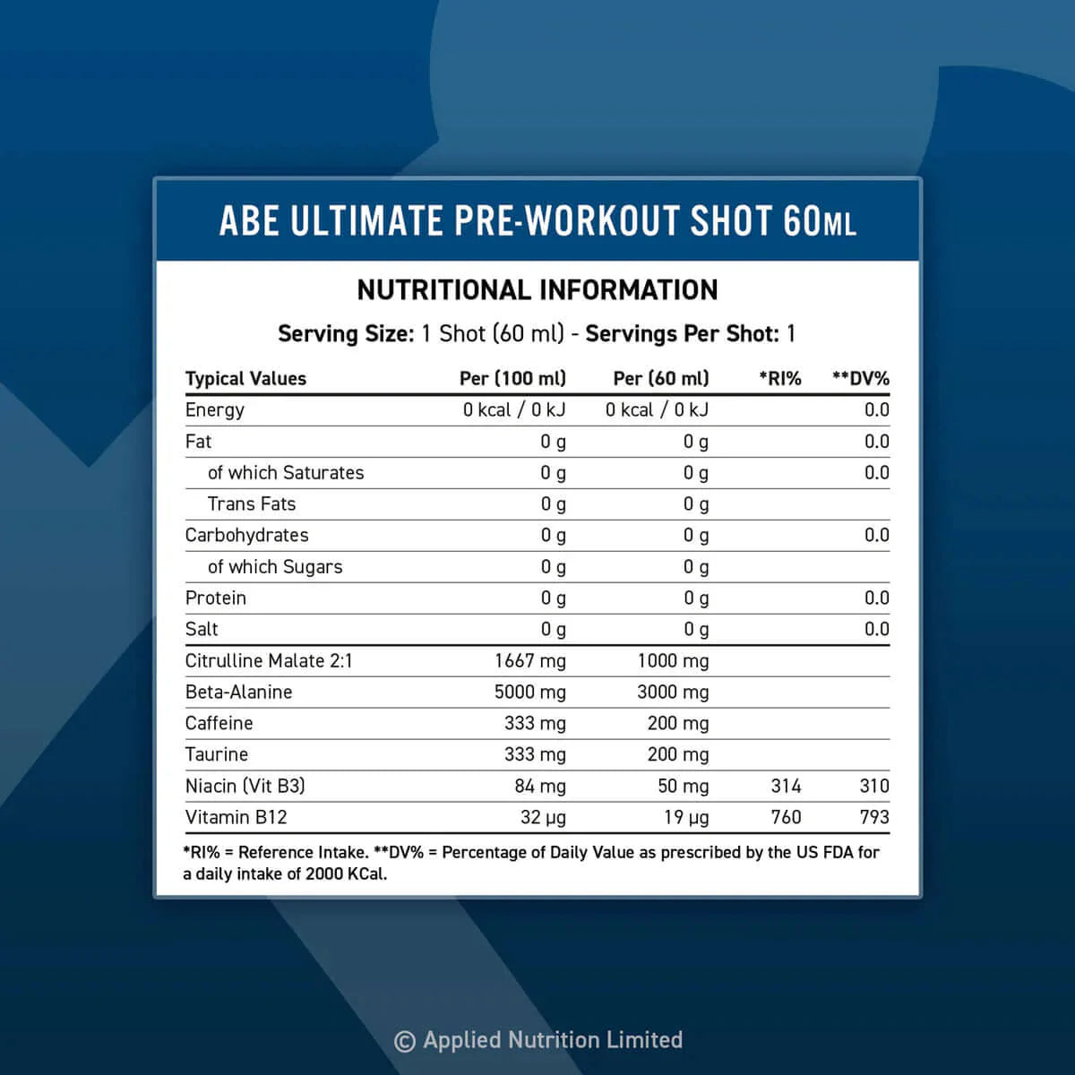 Applied Nutrition Pre Workout Shots