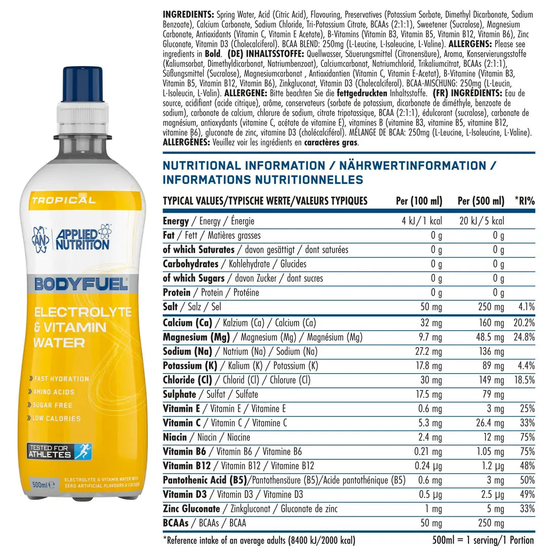 Applied Nutrition Electrolyte Water